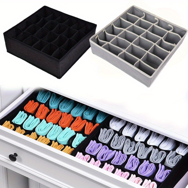 1pc foldable fabric drawer organizer for socks underwear ties hanging storage solutions for closet organization applicable age group 14 details 0