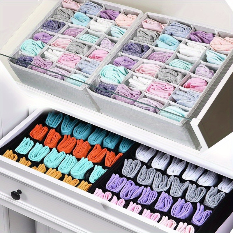 1pc foldable fabric drawer organizer for socks underwear ties hanging storage solutions for closet organization applicable age group 14 details 2