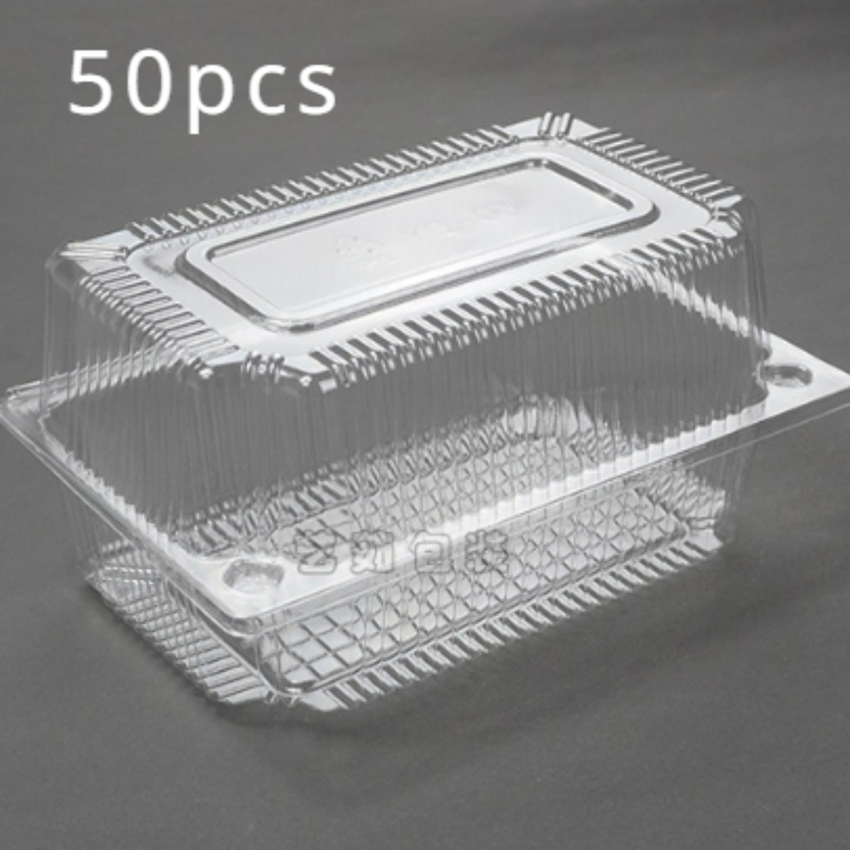 50pcs Clear Plastic Cake Boxes With Lids - Stackable Dessert Containers For Cheesecakes, Pastries, Salads | Individual Food Storage For Parties