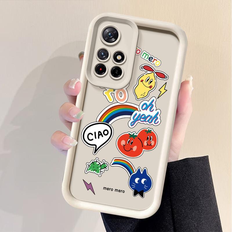 fashion funny tomato rainbow phone case xiaomi Temu Mauritius