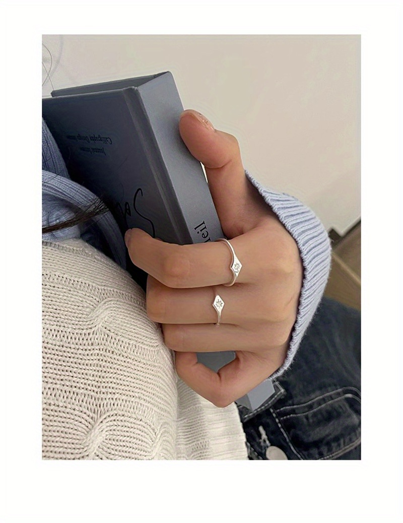 Eight-Pointed Star Open Adjustable Ring for Women, Fashionable and Simple Star Design, Versatile for Daily Wear, Trendy Gift
