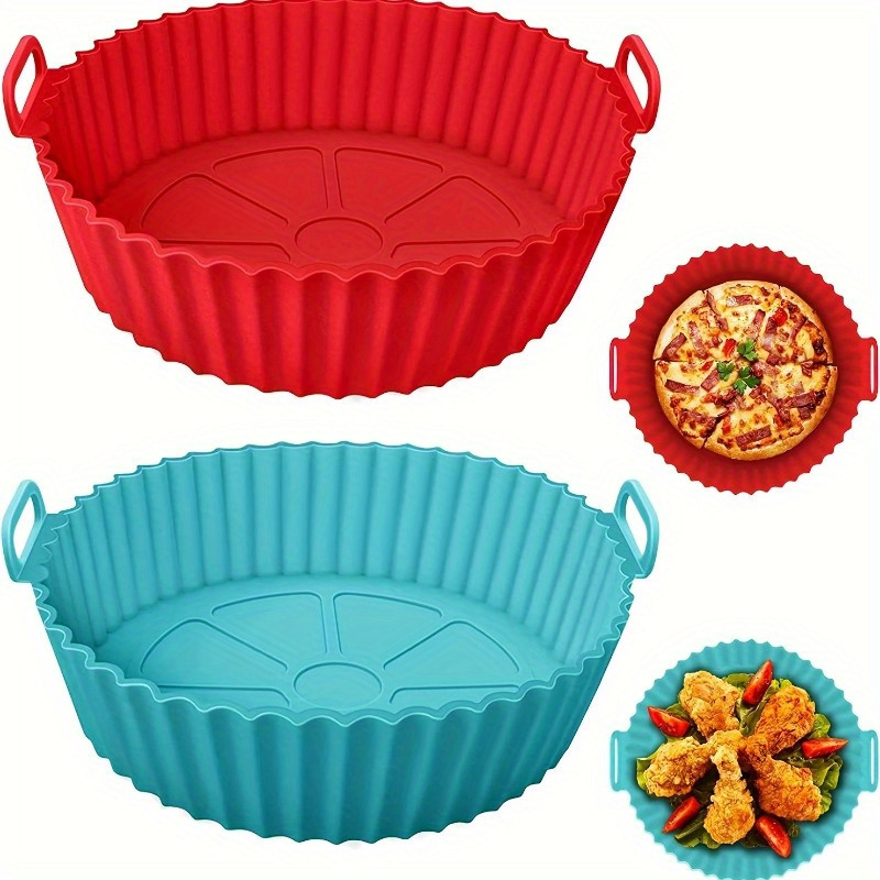 

Silicone Air Fryer Liners - 1pc 8-inch Reusable Silicone Pot Liner For 3 To 5 Qt Air Fryers, Versatile Microwave And Oven Safe Round Baking Mat