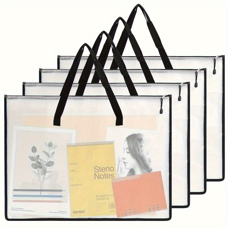 

1pc Art Bag And - Pvc Organizer For Posters, Scrapbooks & - Clear//