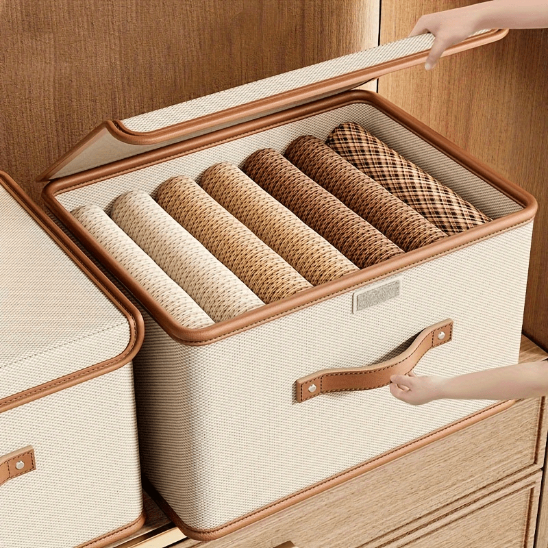 oxford fabric foldable storage box set lids stackable Temu United Kingdom