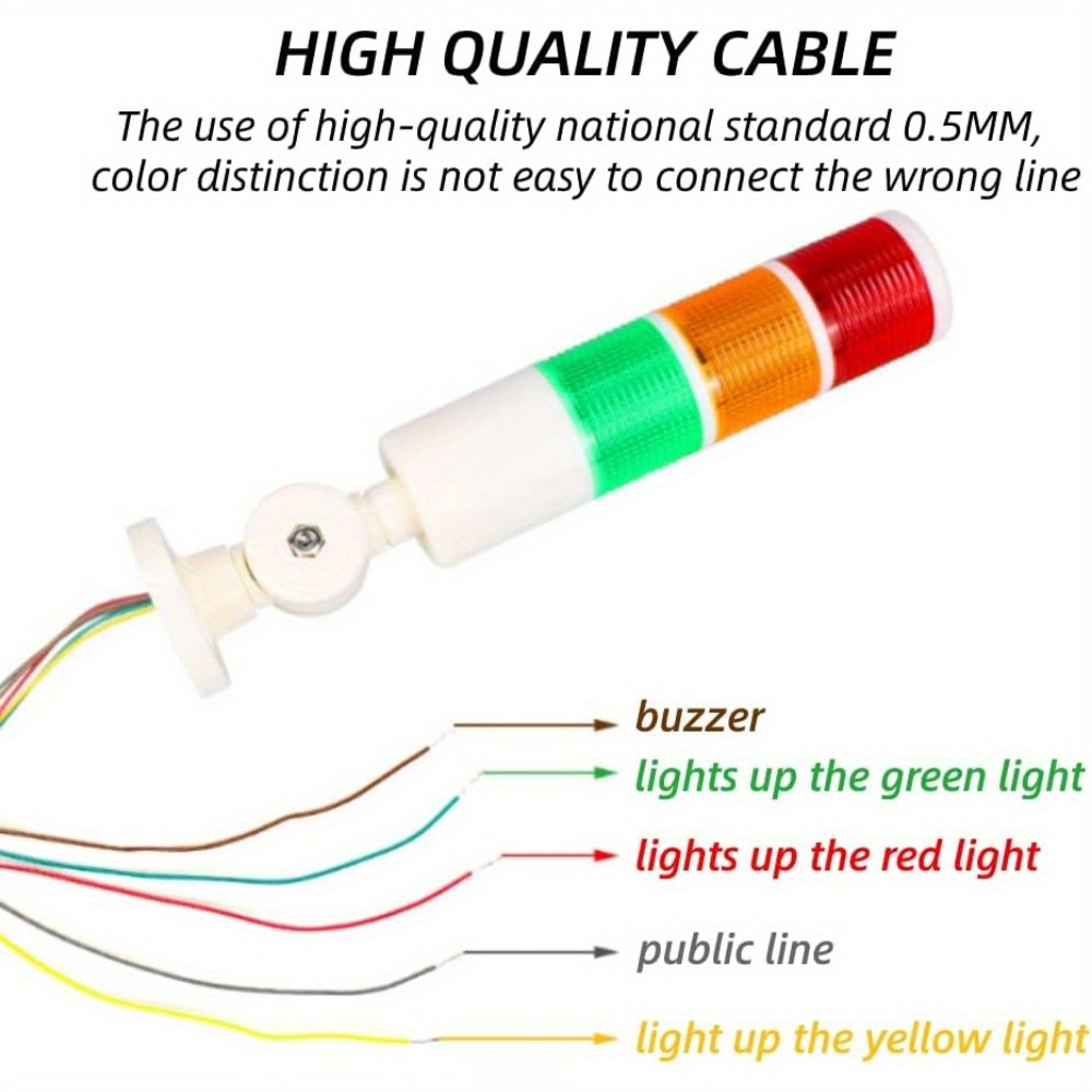 3 Layer Foldable LED Signal Tower Light, Industrial Warning Beacon