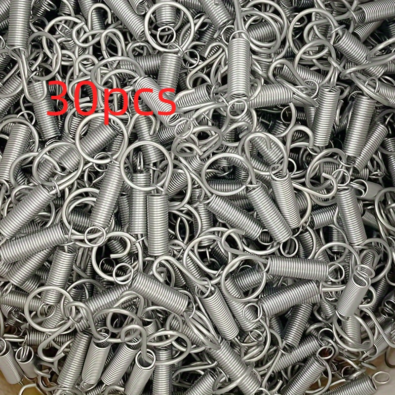 TEMU 30pcs Stainless Steel Pet Cage Hooks - Spring- Metal Clips For Bird, Cages - Accessories