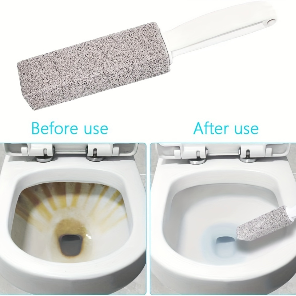 

Pumice Stone Scrubber: Effortlessly Removes Limescale, Hard Water Stains, Calcium Buildup, Iron, And Rust - Perfect For Toilet, Tile, Bath, And Kitchen Cleaning - Non-toxic And Odorless