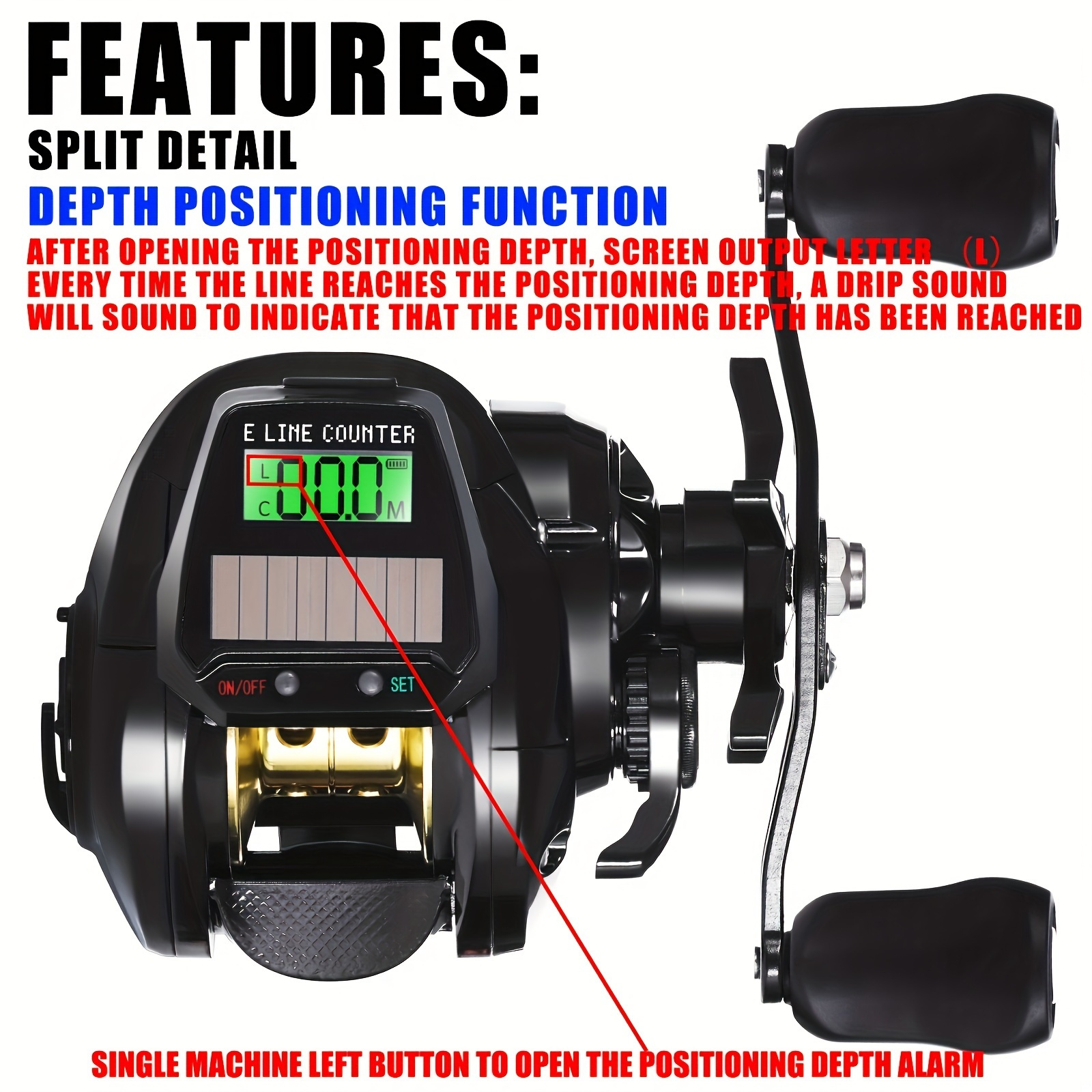 TEMU Electronic Baitcasting Fishing Reel: Variable , Saltwater Design For Casting Performance!