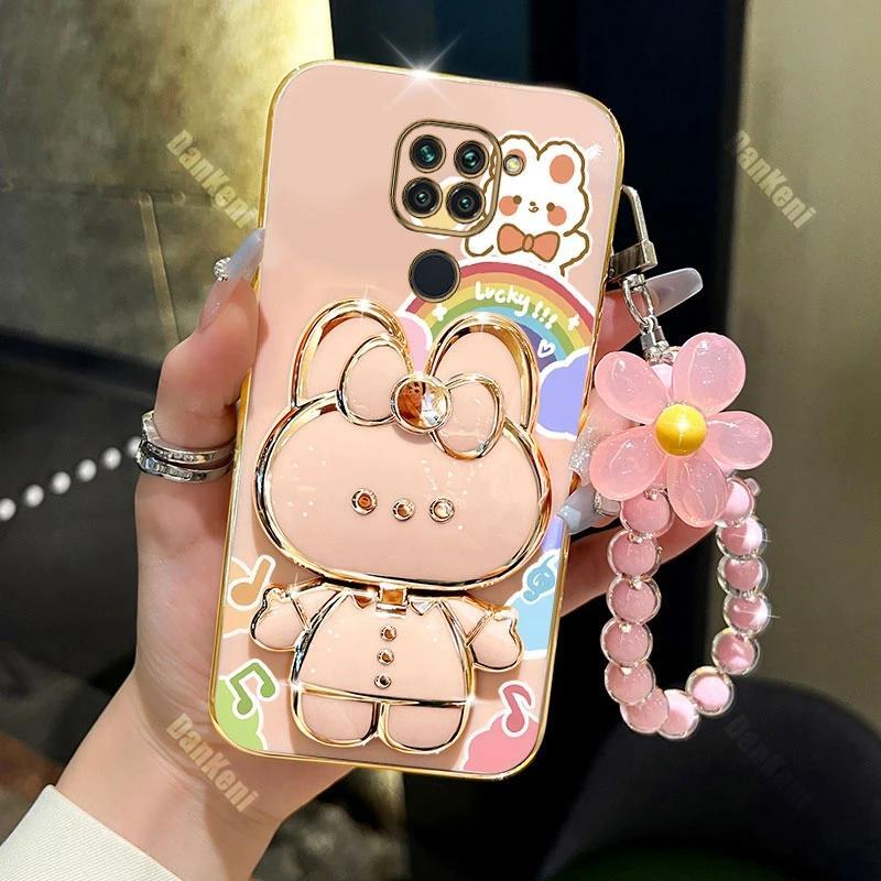 TEMU Phone Case - Note 9 Rabbit Holder Bracelet Plating Phone Case For Xiaomi Redmi Note 9 9pro 9s 9t 8 8pro 8t 7 7pro 7s Cover