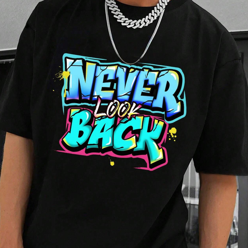 

Men's Creative Letter Print Fashion Summer Short Sleeve T-shirt