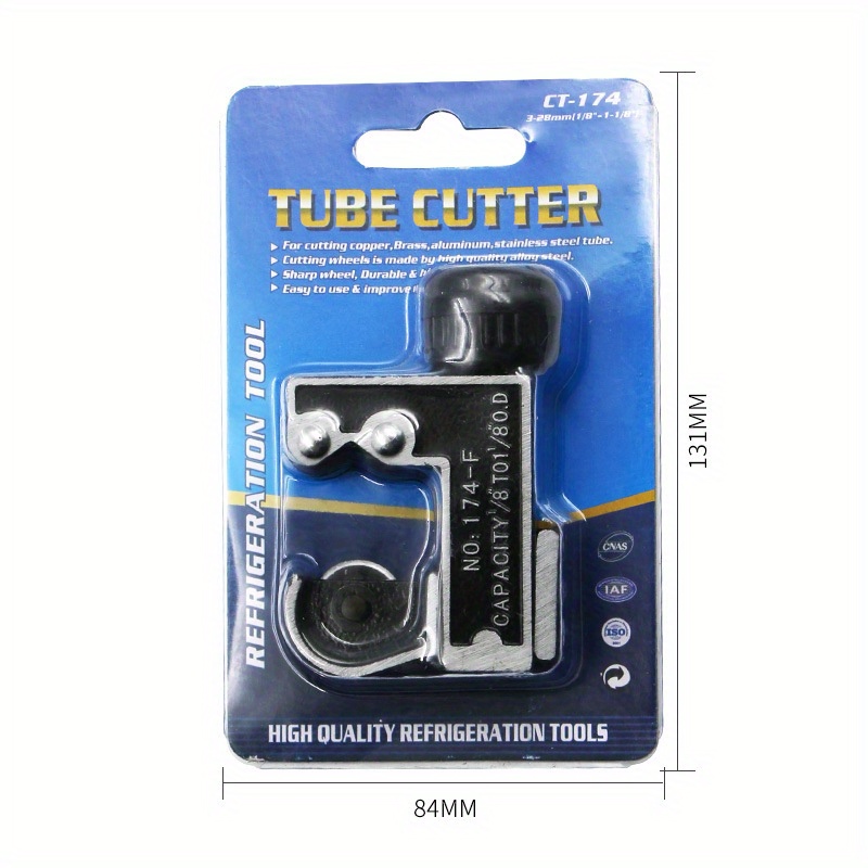 Effortless Cutting Versatile Mini Pipe Cutter - 1/8" /8" Range, Heavy-duty Blade For, & Metal - Ideal For Arrows & Lines