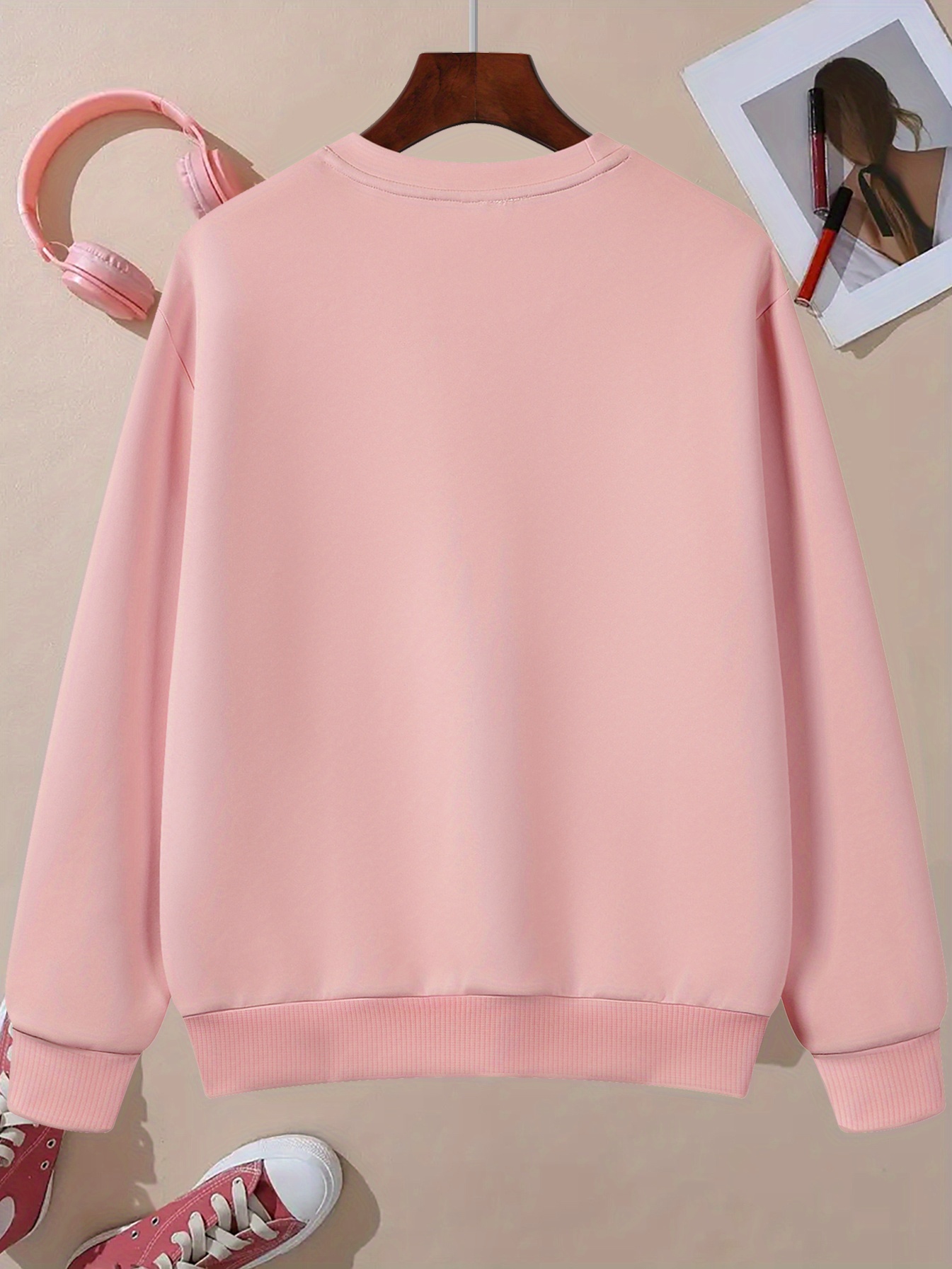 sudadera gráfica navidad pastel rosa mujer estampado Temu Colombia