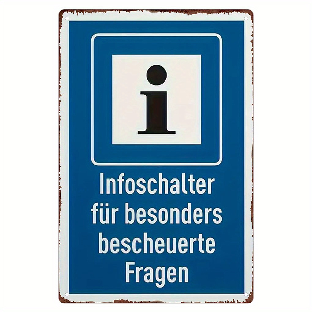 

Funny German Questions Plastic Sign - 12"x8" | Perfect Gift For Friends & Colleagues | Ideal For Party Decor & Birthday Surprises