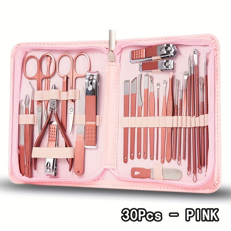 TEMU Professional Manicure Kit: Includes Nail Clippers, Dead Skin Clippers, Cuticle Nippers, And Cutter Tools - Perfect For Travel And Home Use