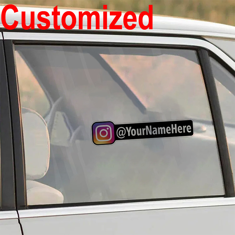 

2-pack Personalized Instagram Username Vinyl Decal Stickers - Media Car Window Decals