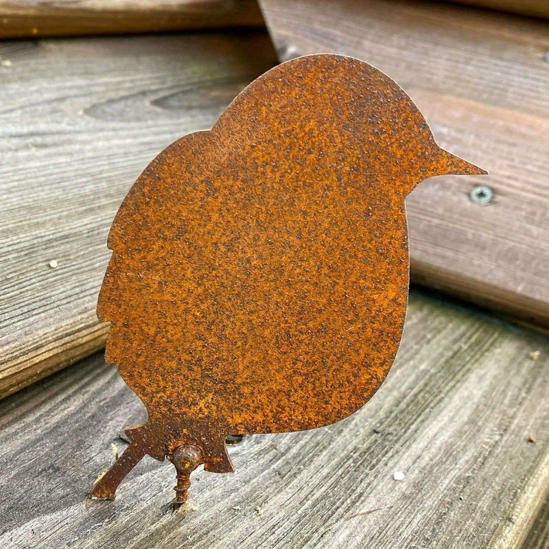 

1pc Rust Bird Garden Stake, Silhouette Yard Sign With Stake For Garden Decor, Outdoor Decor, Fall Decor