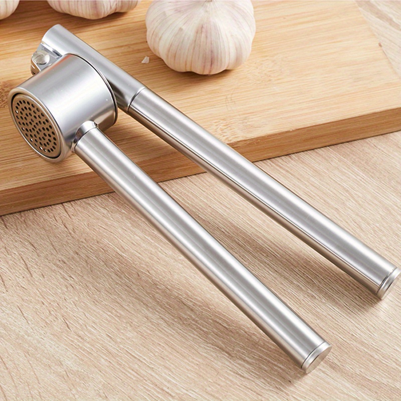TEMU 1pc Garlic Press, Stainless Steel Garlic Grinder, Garlic/ Kitchen, Home And Kitchen, Kitchen Appliances, Garlic Press, Kitchen Small Tools,