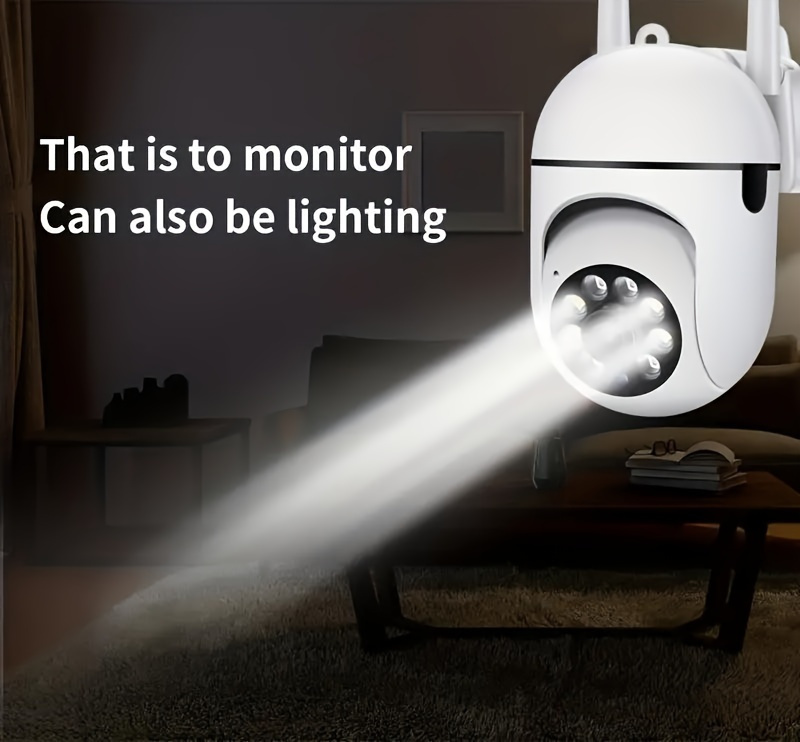 Камера видеонаблюдения TERUHAL 1080P HD WiFi, панорамирование 355°, двусторонний звук, ночное видение, удалённое просмотр, питание от USB, ABS, без батареи, для домашнего наблюдения, идеально для подарка на Рождество, Хэллоуин, День благодарения, для возрастной группы 14+ детали 7