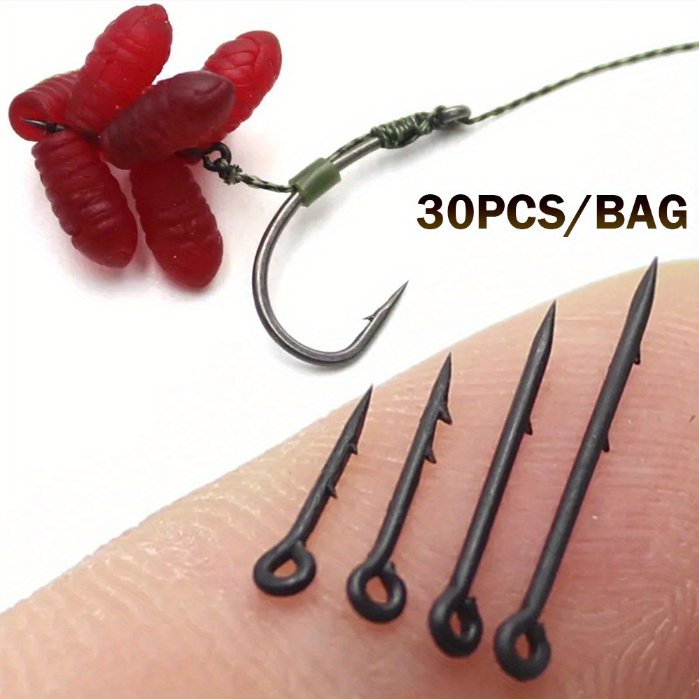 

30pcs Stainless Steel Carp - Non-reflective, For Boilies & Pop Ups, Assorted