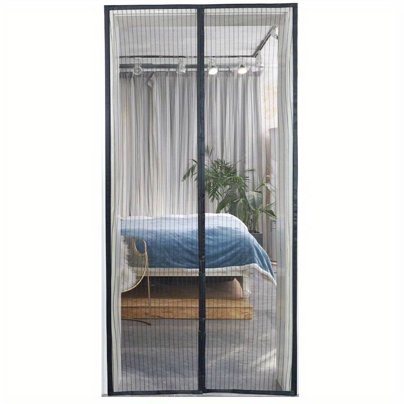 TEMU 1pc Magnetic Screen Door - Self Sealing, Heavy-duty, Mesh Partition To Prevent Insects From Entering - Pet And Friendly