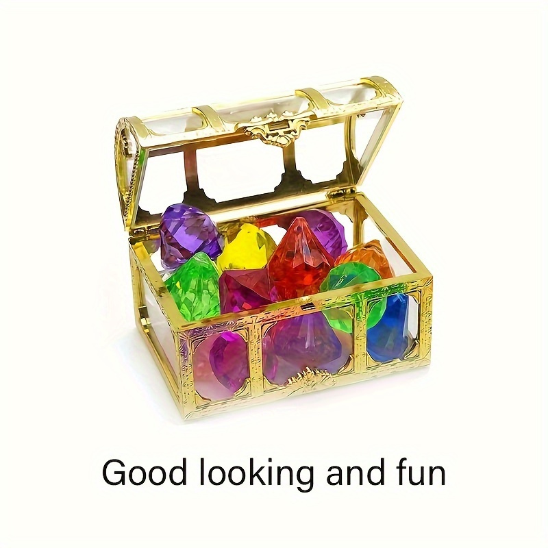 E-shop 10er-Set Acryl-Edelsteinboxen, ideal für Sommerpartys und Fähigkeitsentwicklung