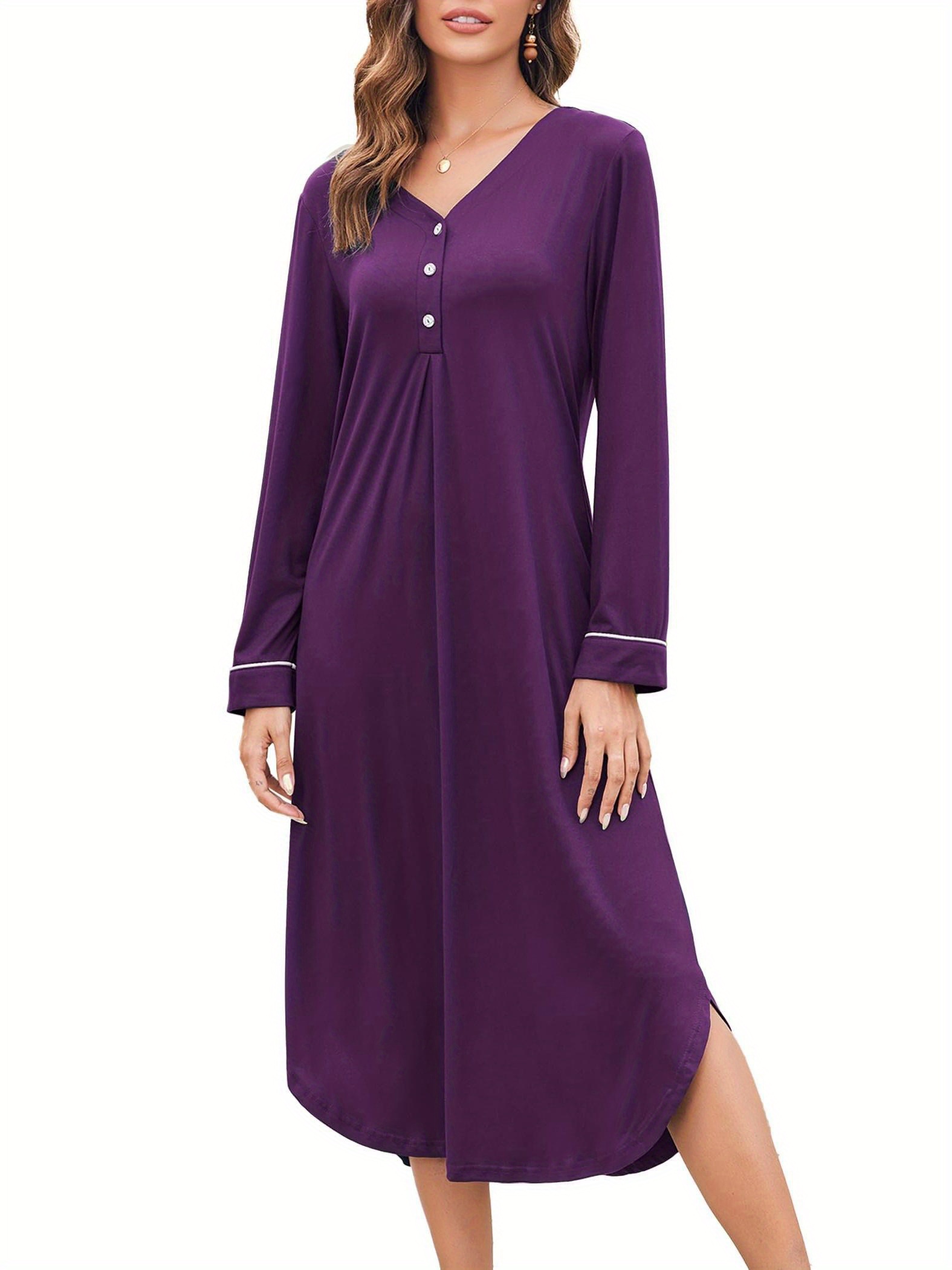 Pyjama Femme Jupe Et Chemisier | Ensemble De Nuit Manches Longues | 82% Polyester 18% élasthanne