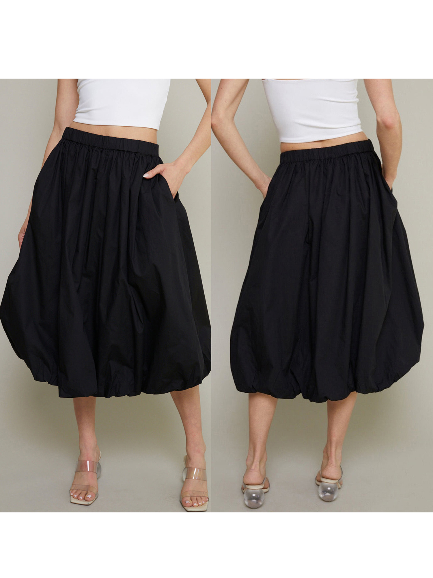 【BAON】24SS★ [BAONHAUS] Check Ribbon Banding Balloon Skirt balloon skirt sold on Temu United States