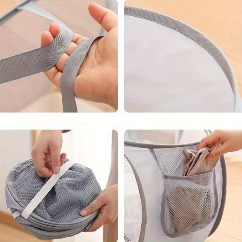 portable foldable laundry bag design side pockets Temu Mauritius