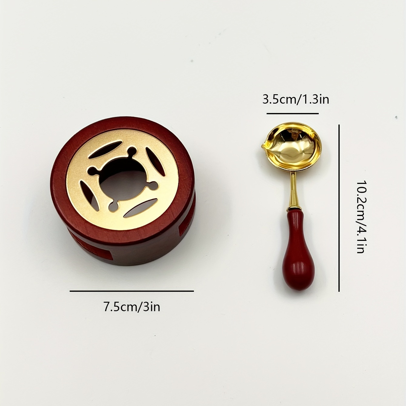 

Wax Seal Stove And Spoon Set, Metal, Ideal For Christmas Cards And Crafting, Decorating, 1pc