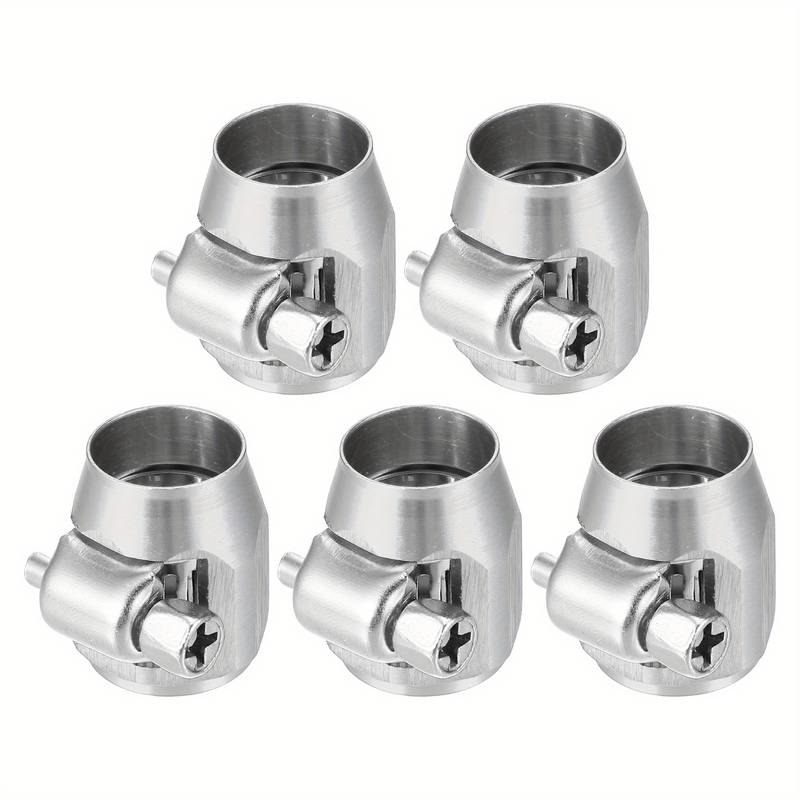 4Pcs AN Hex Hose Finisher Clamp Kit – Fits 4AN To 12AN, Aluminum, Black Anodized