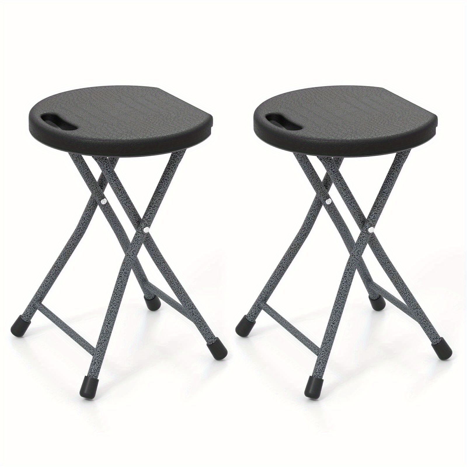 

2pcs 18"h Folding Stool Portable & Camping W/ -in