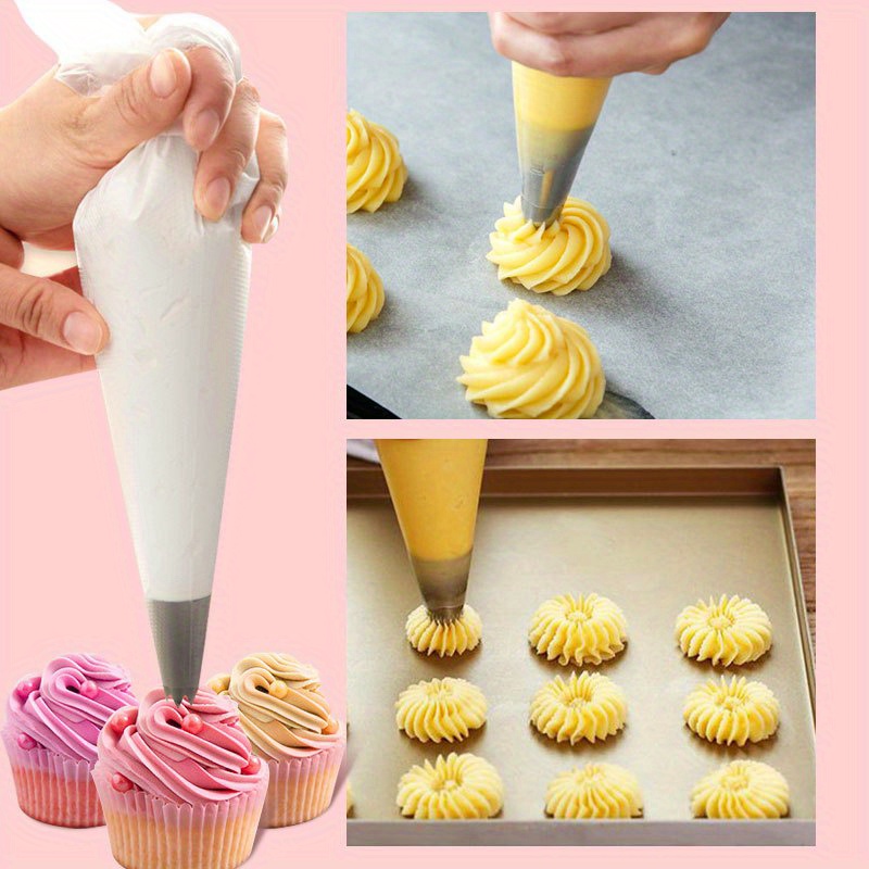 100pcs disposable flower bag squeeze flower bag cake tools flower bag   cream   bag diy cake bag cake snack squeeze cream tool childrens   food squeeze cream bag details 0