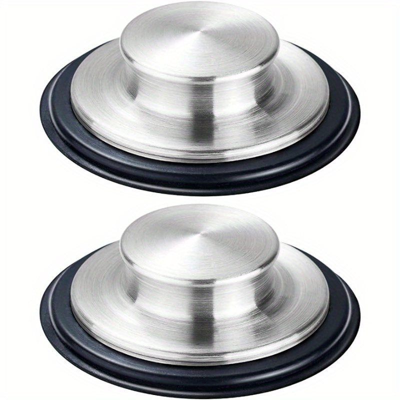 2/4 Pack Kitchen Sink Stopper - Stainless Steel, Large Wide Rim 3.35 Inch Diameter