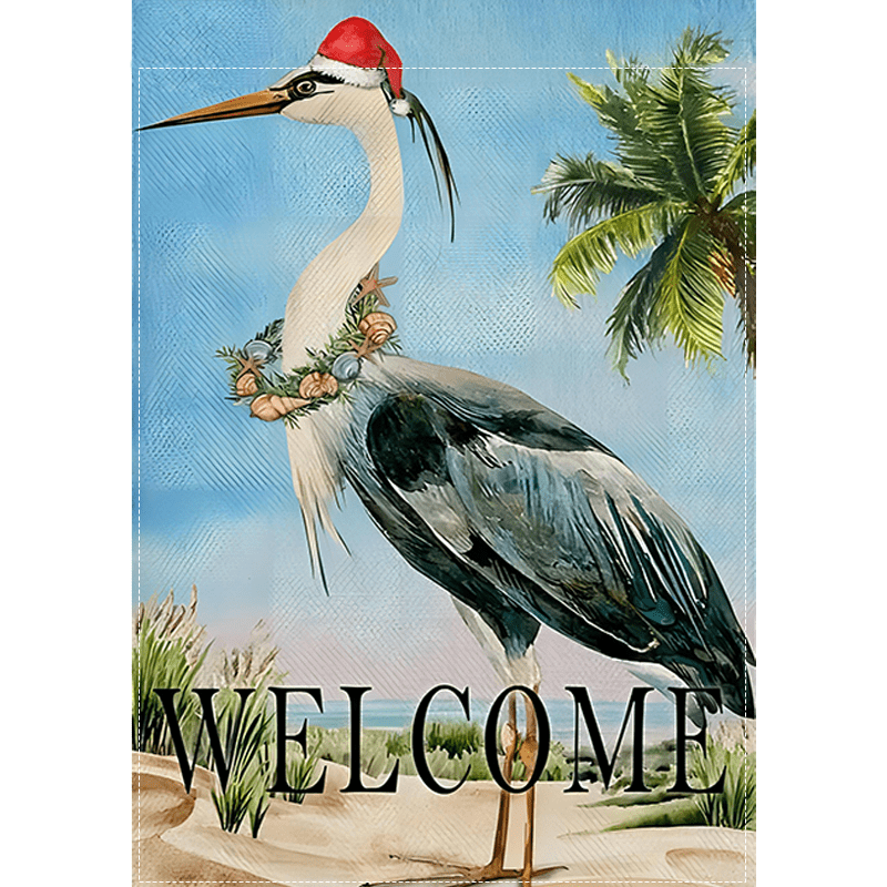 

Coastal Seabird Holiday Garden Flag - 12x18 Inch Double Sided Polyester Welcome Flag, Weatherproof And Washable, Multipurpose Outdoor Home & Yard Decor Without Electricity