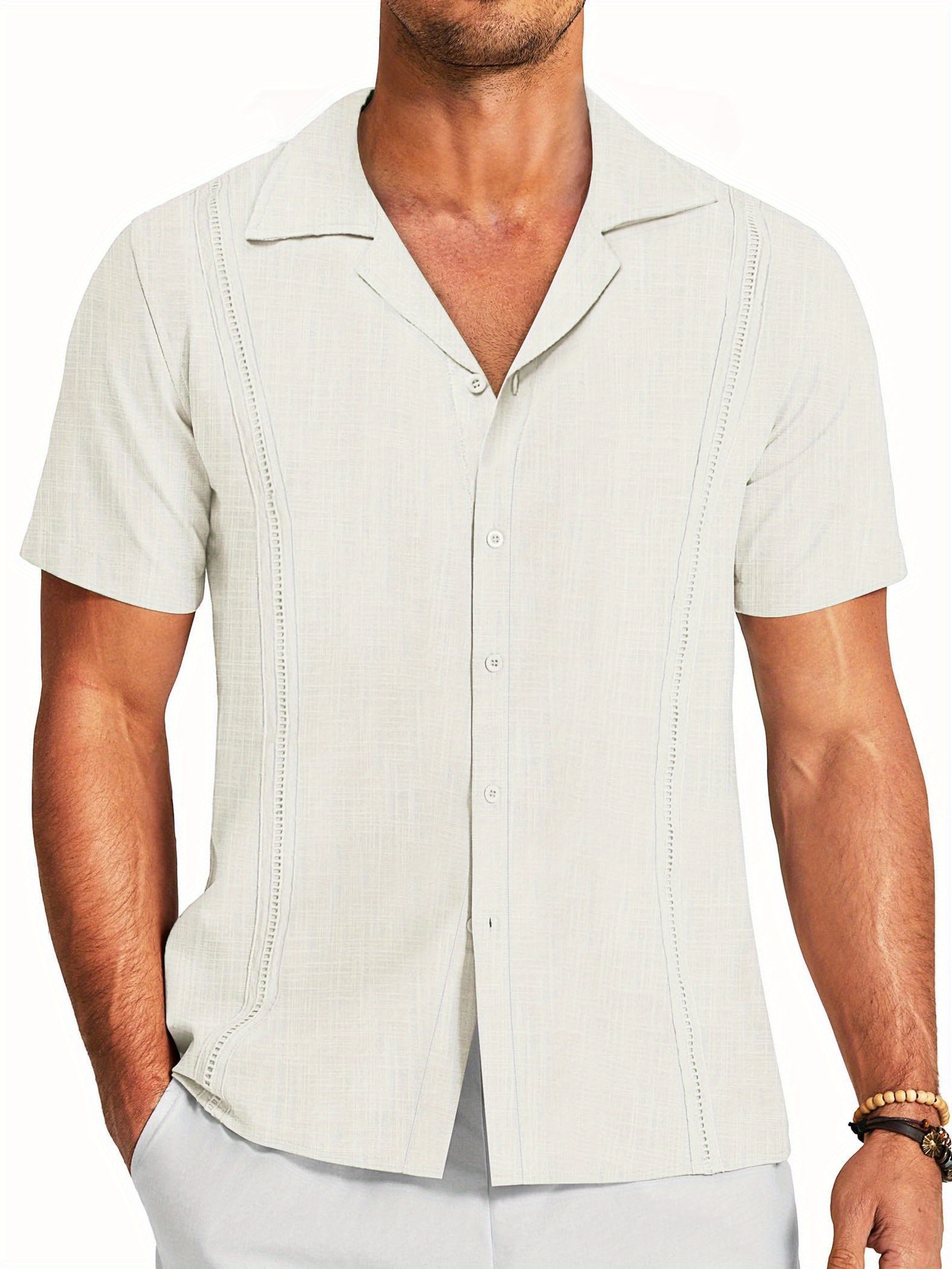 Camisa De Lino J.VER Camisa De Lino De Manga Corta Ecuador
