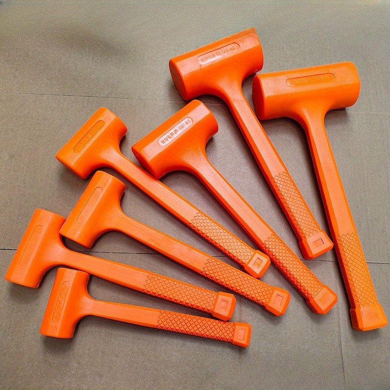 

Rubber Mallet - Silicone Grip, Shock-resistant, For Construction Sites, Steel Ball Head, Non-elastic, For Professional Use