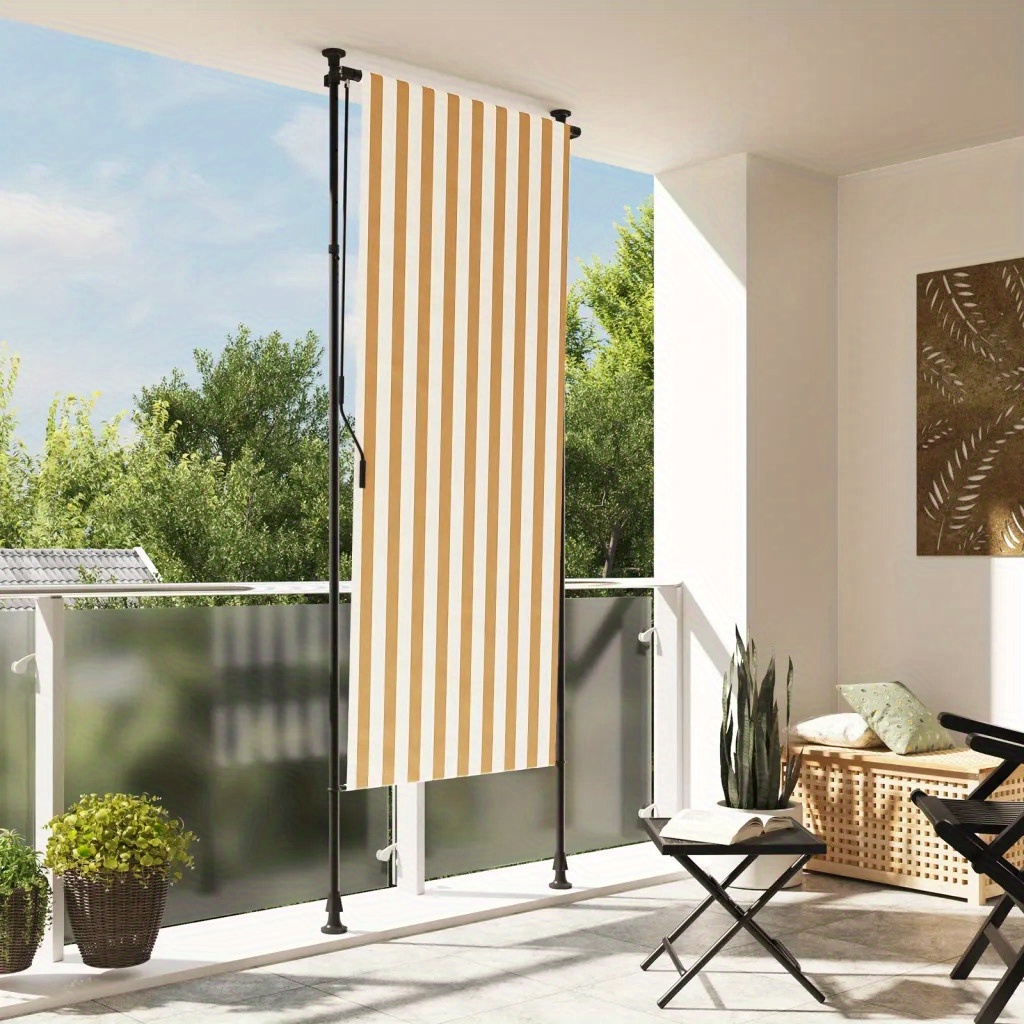 

1pc Waterproof Outdoor Sun Shade Awning, Rectangular Shape, Durable Fabric And Steel Frame, Outdoor & Garden Accessories