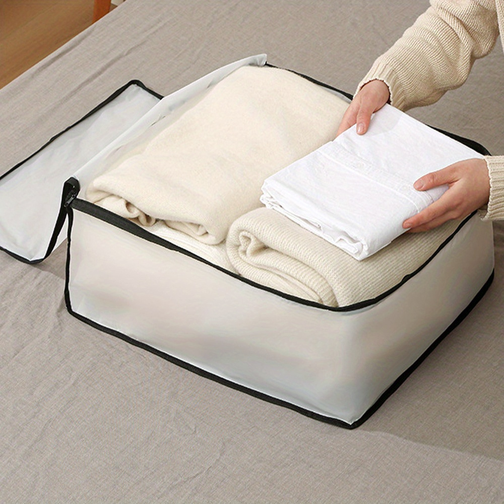 

1pc Quilt Storage Bag, Is Used To Hold Clothes Quilt Storage Box, Moisture-proof And Dustproof Transparent Visual Moving Bag, Multi-functional Storage Bag,!home Supplies, Storage Bag Under The Bed