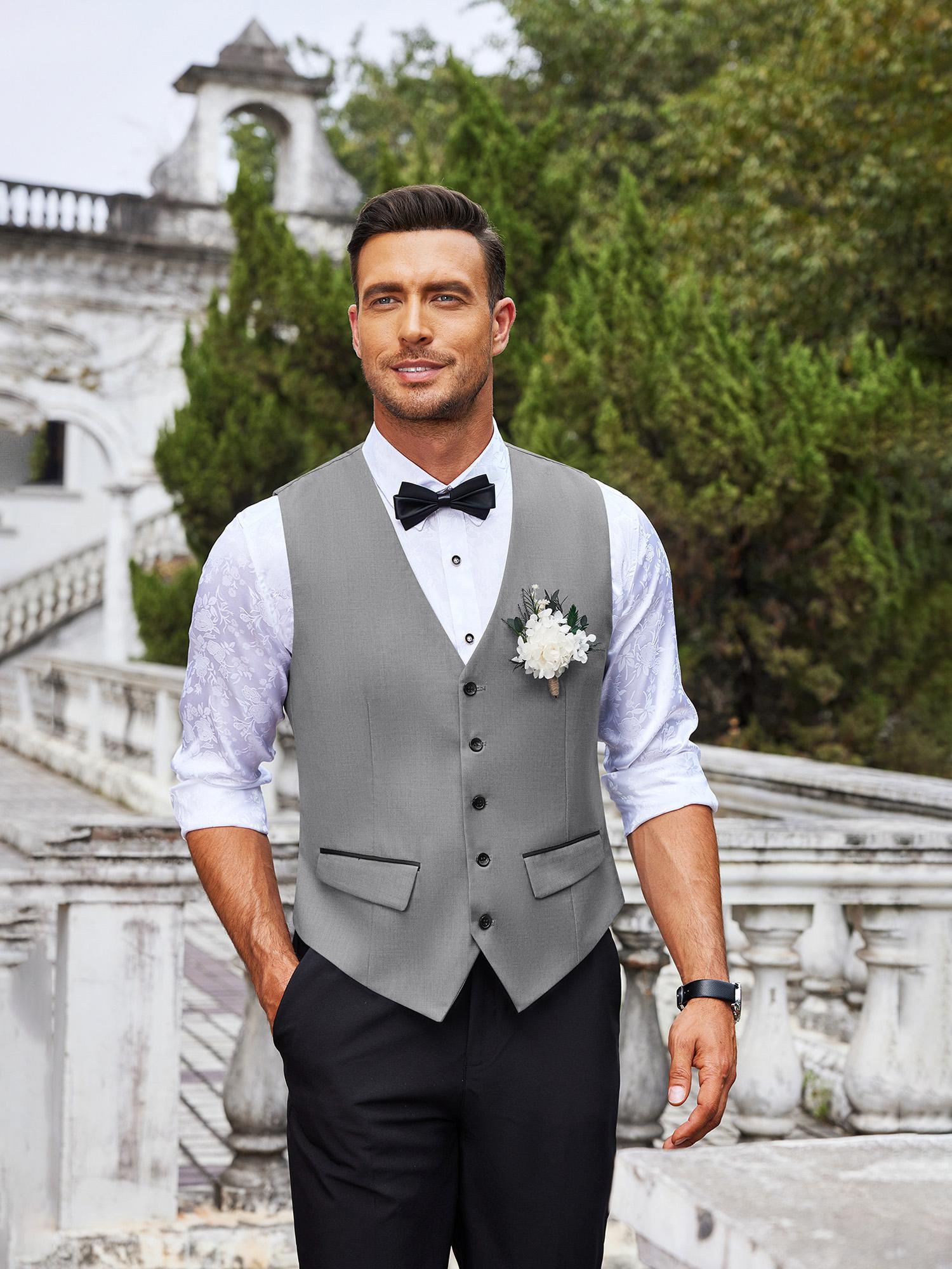 mens business suit vest fit dress vest wedding Temu