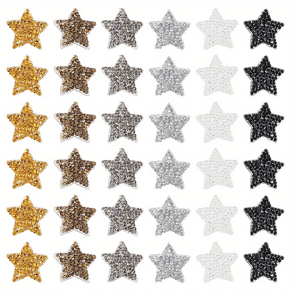 

Globleland 36pcs Star Hotfix Rhinestone Patches, 0.8 Inch, 6 Colors, Small 5 Star Sewing Appliques, Resin Iron-on Patches For Clothing, Jackets, Pants, Backpack Repairing