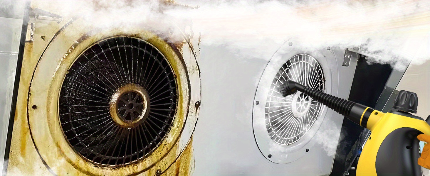 Handheld Steam Cleaner For Home With 12 Accessory Kit, Multipurpose Portable Upholstery Steamer Cleaning With Safety Lock To Remove Grease, Grime, And More