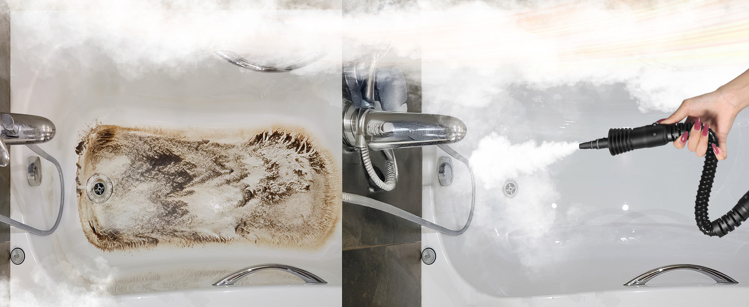 Handheld Steam Cleaner For Home With 12 Accessory Kit, Multipurpose Portable Upholstery Steamer Cleaning With Safety Lock To Remove Grease, Grime, And More