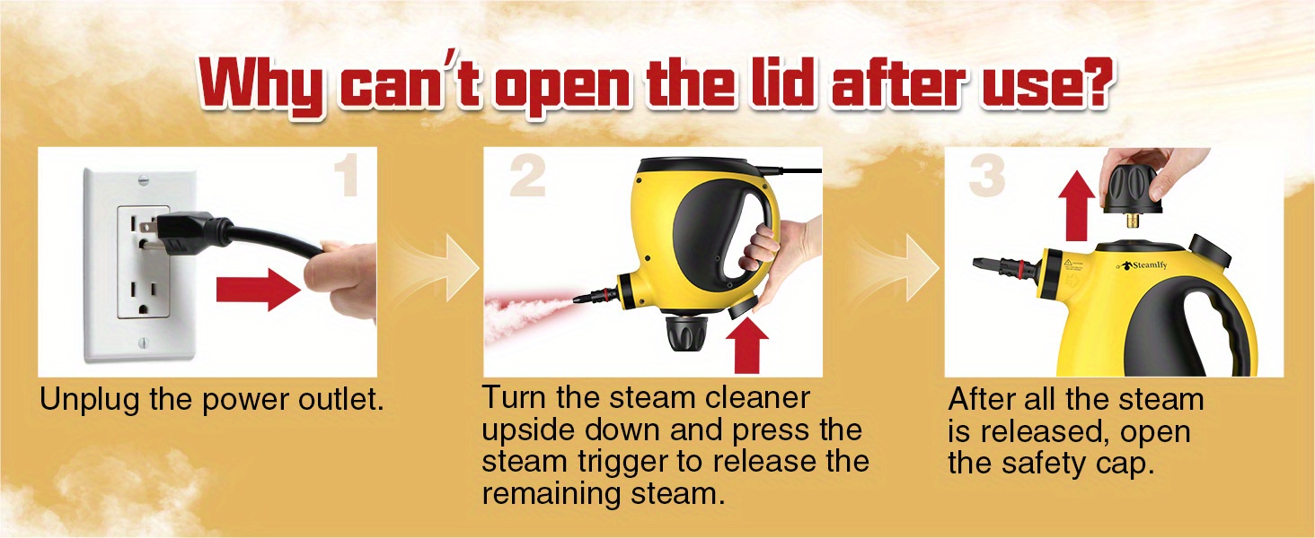 Handheld Steam Cleaner For Home With 12 Accessory Kit, Multipurpose Portable Upholstery Steamer Cleaning With Safety Lock To Remove Grease, Grime, And More