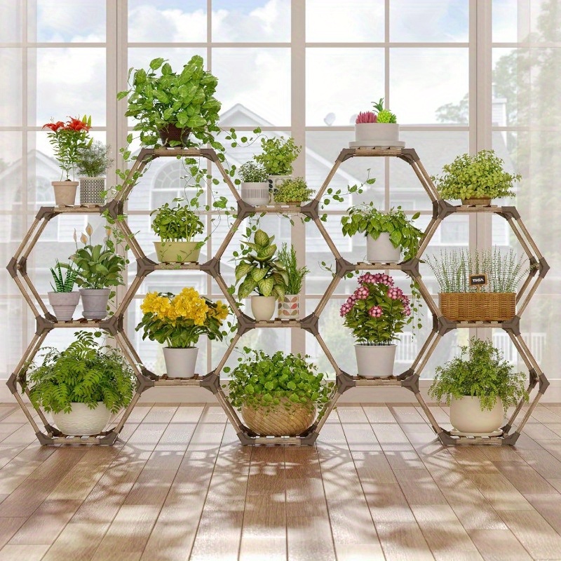 

Hexagonal - - Plant Stand - Small Wooden Plant Stand Suitable For Multiple Plants, - For , , . ! Plant Stand Is Suitable For Setting