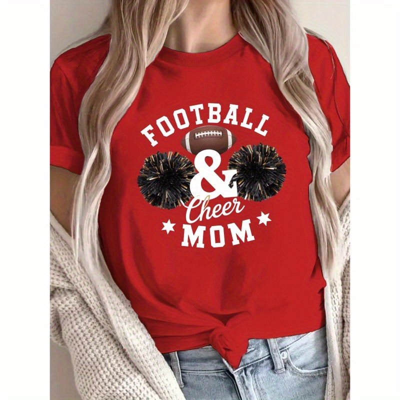 

Football Cheer Mom Pure Cotton Women's Tshirt Comfort Fit