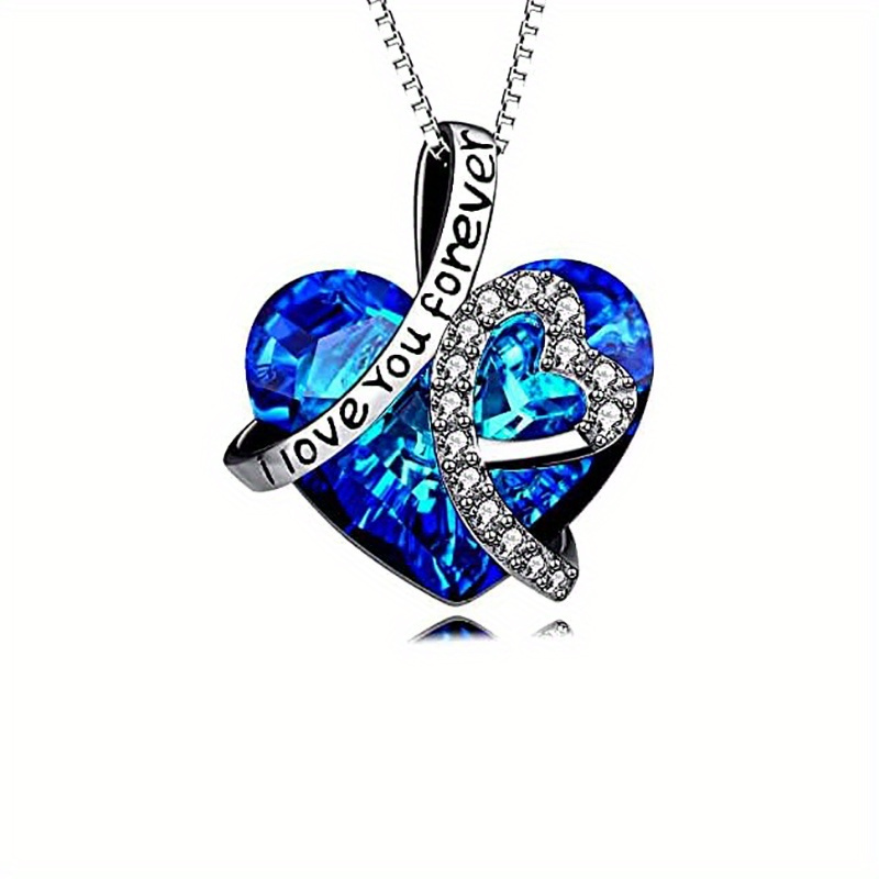 

Elegant 925 Sterling Silvery Heart-shaped Pendant Necklace With - '' Engraved, Anniversaries & Birthdays