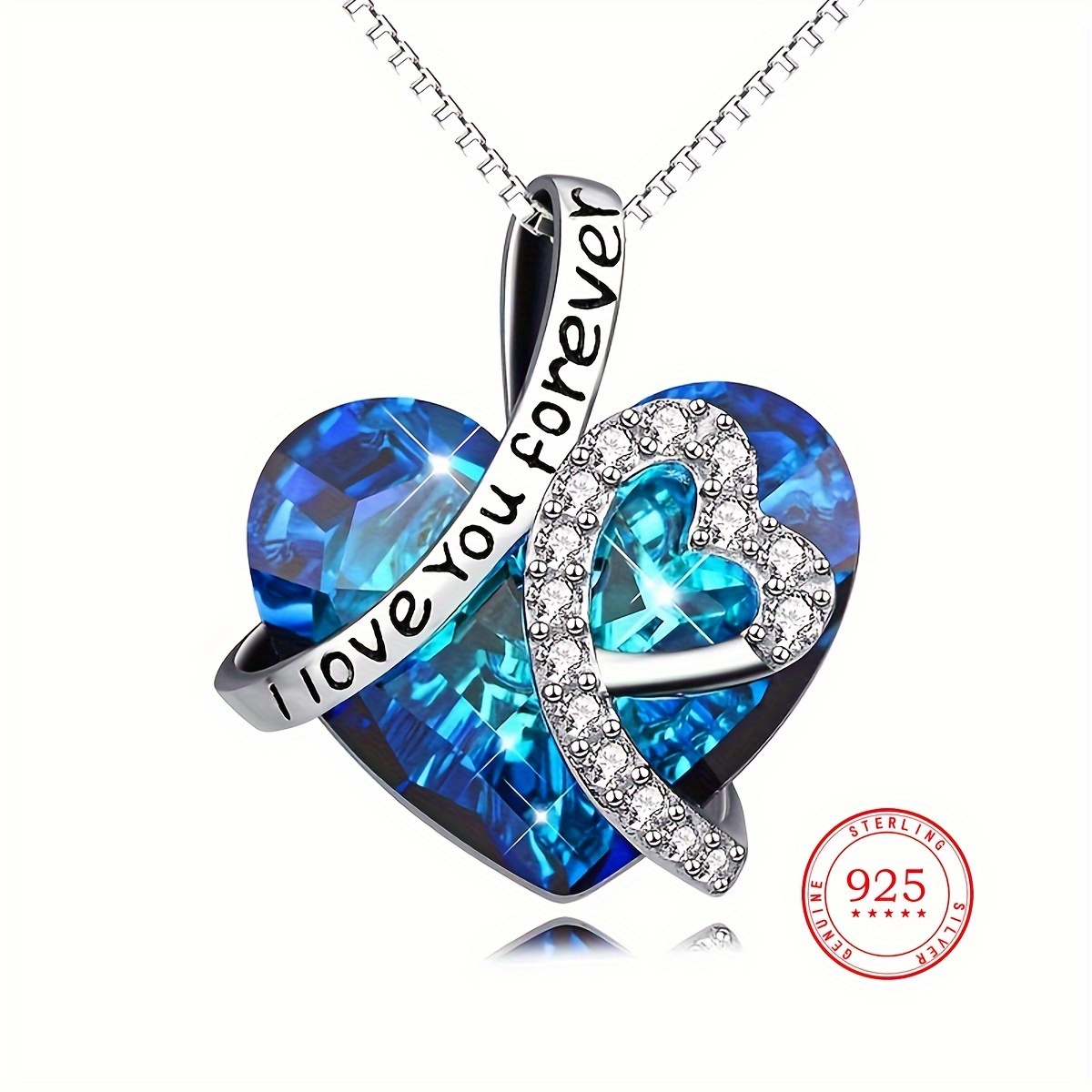 

Elegant 925 Sterling Silver '' Heart-shaped Pendant Necklace With & Sparkling Accents - Perfect Anniversary, Birthday Gift For Women, Jewelry