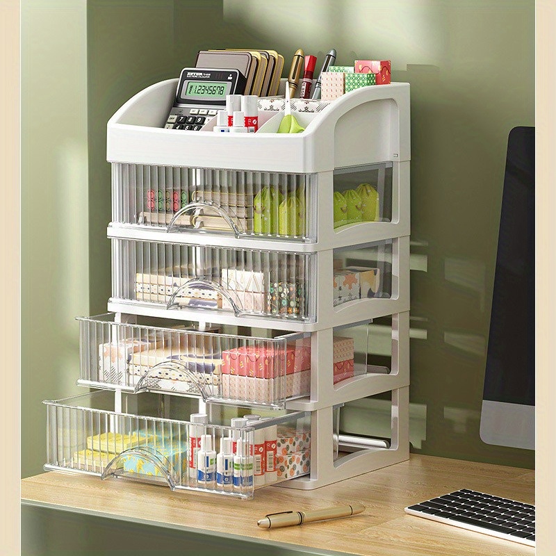 

1pc Unfinished Plastic Desk Organizer Drawers - , Unscented, No Installation Required - - For , Jewelry, & Office Supplies