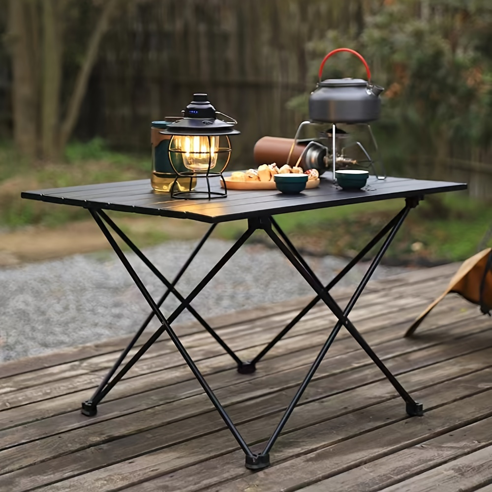 

Portable Folding Table And Chair Set - Outdoor Camping, Picnic, And Night Market Use, Aluminum Alloy, Contemporary Style, Legs