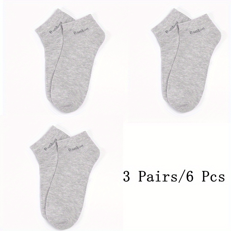 E-shop 3 Paar/6 Stk. Herrensocken aus Bambusfaser, Freizeit & Business, atmungsaktive Herren-Crew-Socken, hohe Qualität